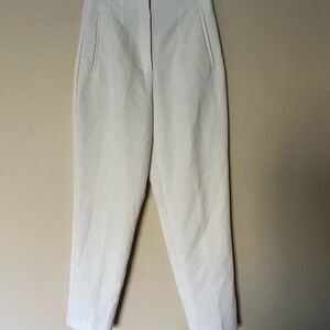 Zara White Tailored Trousers High-Waisted